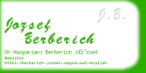 jozsef berberich business card